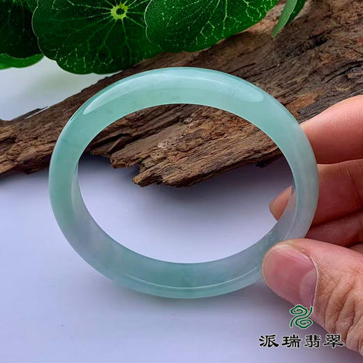派瑞翡翠 翡翠手镯 糯冰种 绿色 商品图3