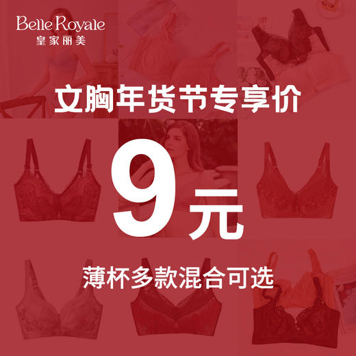 秒杀9元 皇家丽美调整型内衣聚拢收副乳薄厚款文胸-1-2杯 商品图0