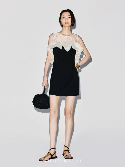 【云朵华尔兹】立体云朵薄纱拼接设计修身连衣裙 商品图4