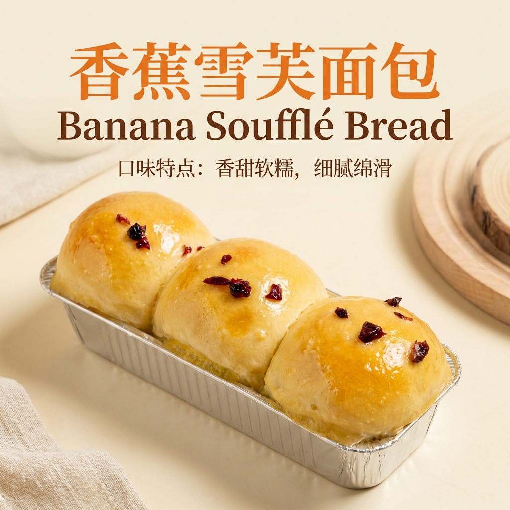 香蕉雪芙面包
