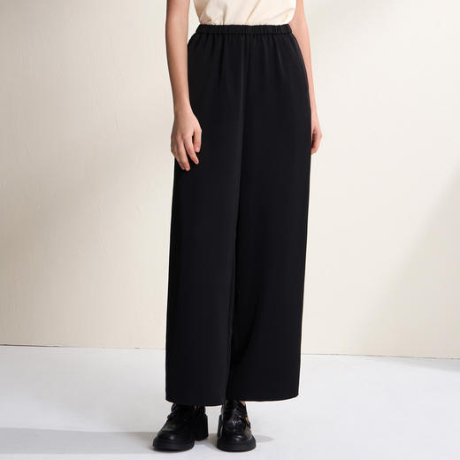 EITIE爱特爱轻松百搭松紧腰显瘦直筒通勤休闲裤2026春季新款A2605105 商品图3