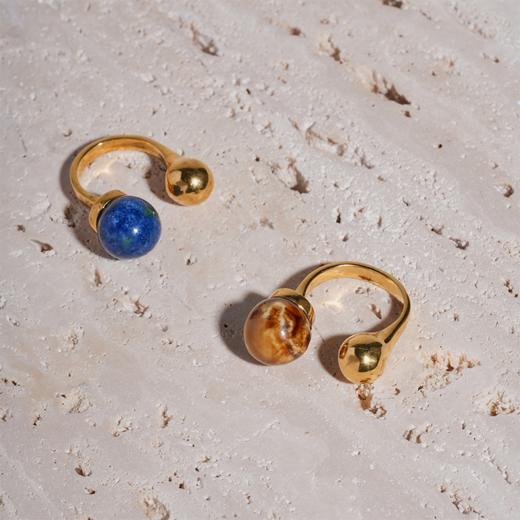 北京仓｜House of Fou-Bon Bon-大海色 开口 戒指［土耳其设计师］ 商品图4