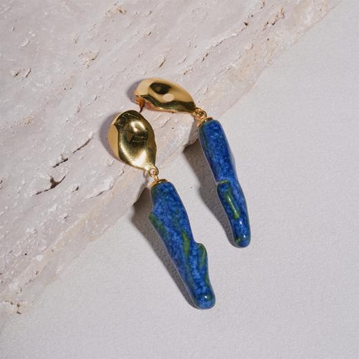 北京仓｜House of Fou-Lake Twig-湖中枝条 大海色 吊坠 耳环［土耳其设计师］ 商品图3