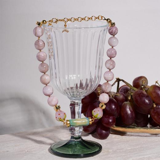 北京仓｜House of Fou-Berry-草莓 粉晶 项链［土耳其设计师］ 商品图0