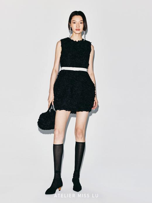 【乖戾云朵】重工立体花瓣肌理圆弧收口花苞连衣裙 商品图2