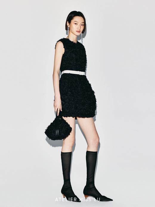 【乖戾云朵】重工立体花瓣肌理圆弧收口花苞连衣裙 商品图3