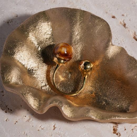 北京仓｜House of Fou-Bon Bon-琥珀色 开口 戒指［土耳其设计师］ 商品图0