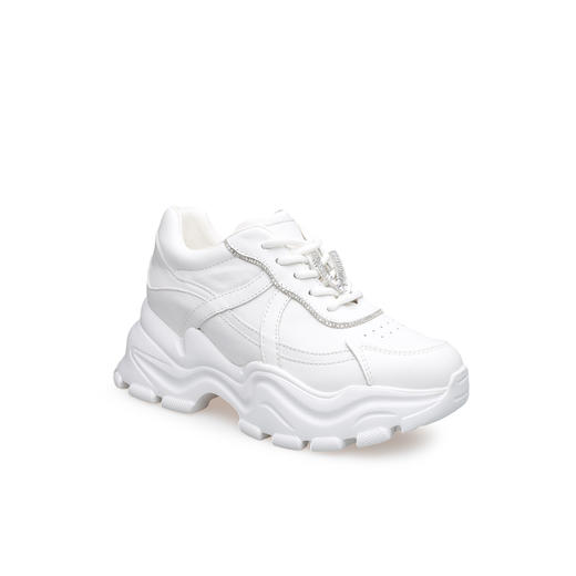 豪麟名鞋迪嘉女鞋时尚老爹鞋牛皮革DJJGA61WX006白色 商品图0