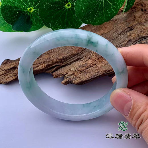 派瑞翡翠 翡翠手镯 糯种 绿色 飘花 商品图1