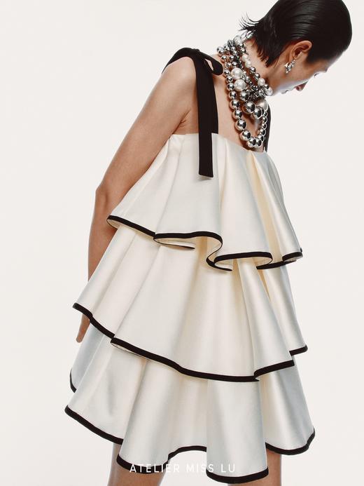 【初识之光】多层拼接光泽感蛋糕连衣裙 商品图3