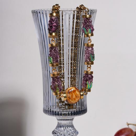 北京仓｜House of Fou-Grape-葡萄 琥珀色 项链［土耳其设计师］ 商品图0