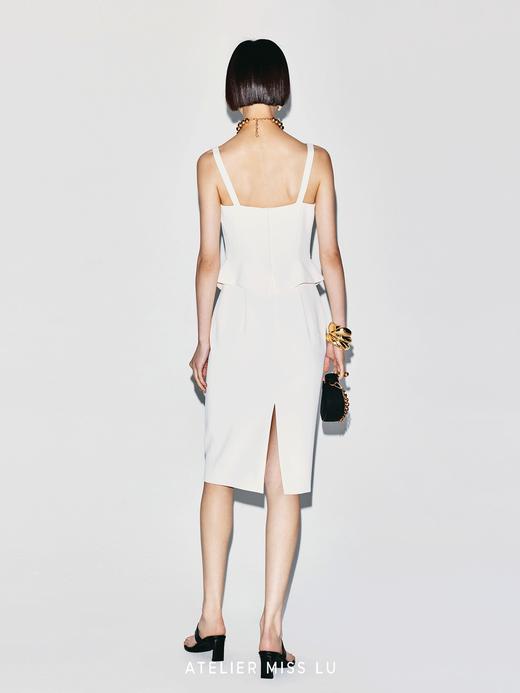 【指尖芭蕾】高腰立体裁片拼接方领连衣裙 商品图3