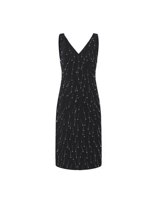 【漫天星光】标签挂饰设计V形露背连衣裙 商品图0