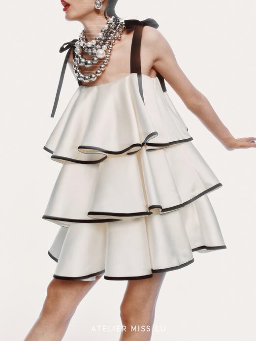 【初识之光】多层拼接光泽感蛋糕连衣裙 商品图2