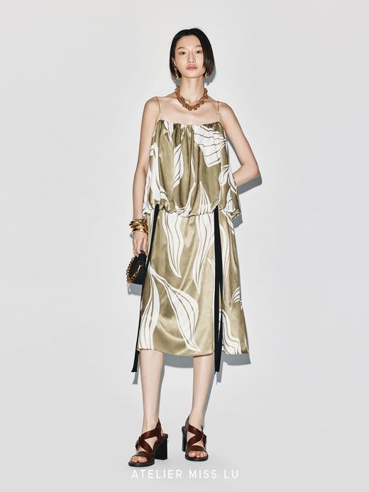 【维纳斯青果】品牌定染印花花苞吊带连衣裙 商品图1