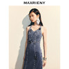 玛克门店发货：MAXRIENY复古挂脖牛仔连衣裙(货号:MC86DR074) 商品缩略图2