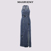 玛克门店发货：MAXRIENY复古挂脖牛仔连衣裙(货号:MC86DR074) 商品缩略图4