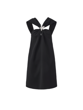 【星星轨迹】海星样式金属装饰层次肩带设计A字连衣裙