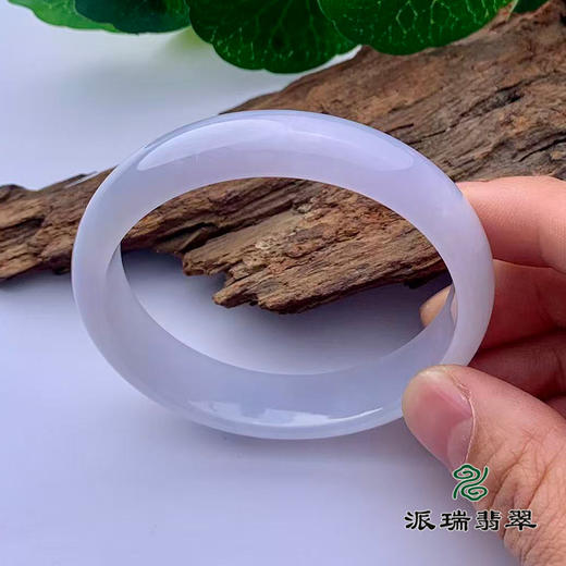派瑞翡翠 翡翠手镯 糯种 紫色 商品图3