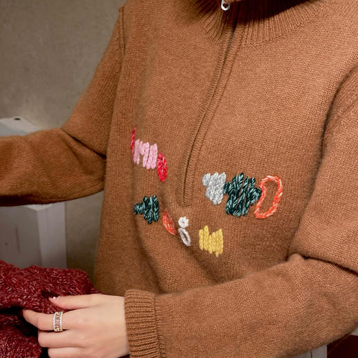 【特价不退换】【部分现货】良木礼山羊绒半拉链上衣（1471F） 商品图3