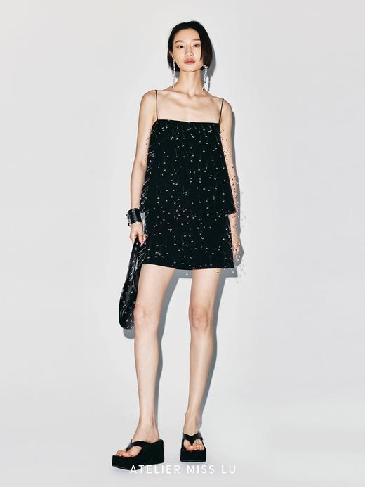 【耶诞星光】标签挂饰设计层次拼接吊带连衣裙 商品图3