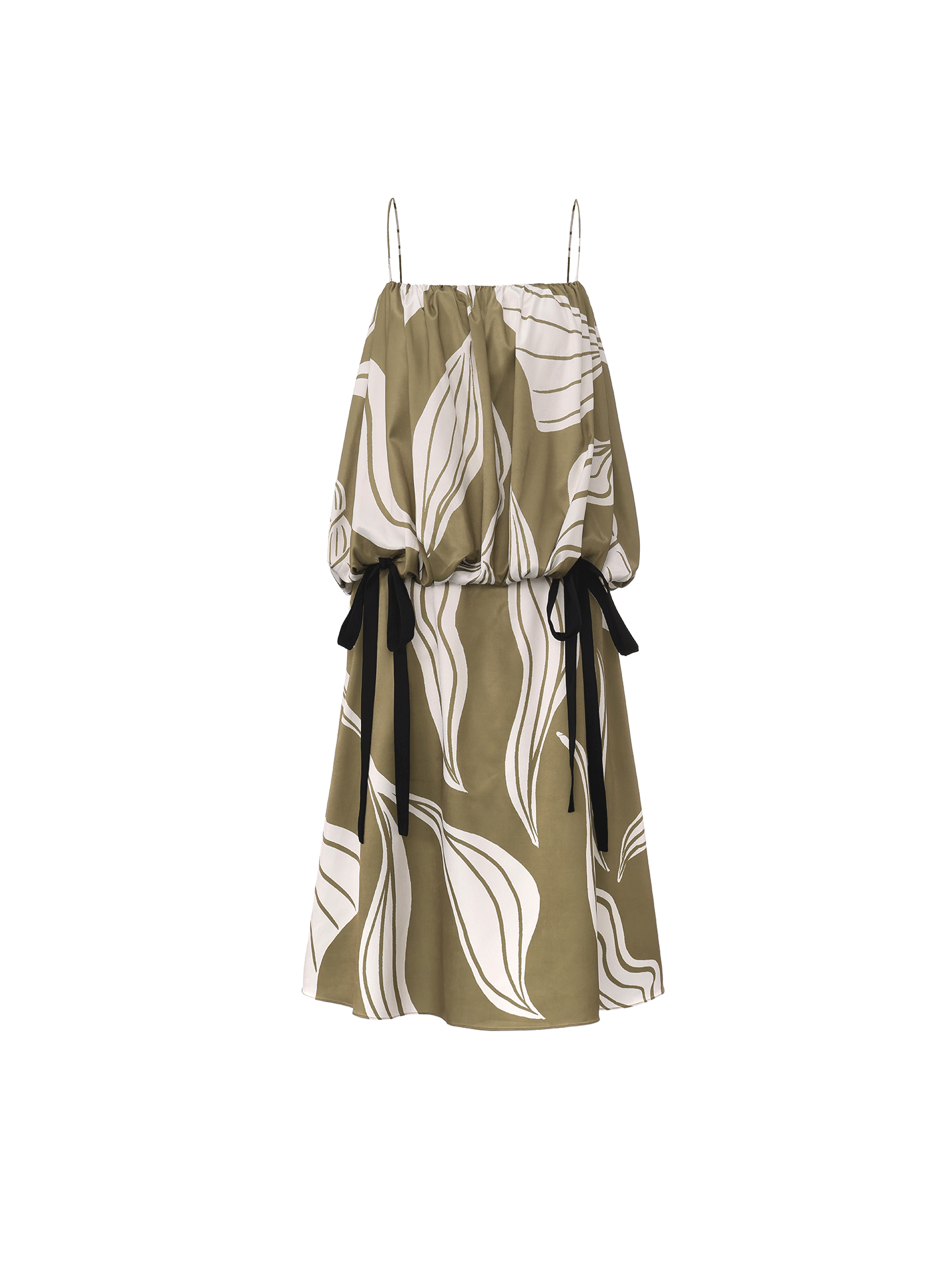 【维纳斯青果】品牌定染印花花苞吊带连衣裙