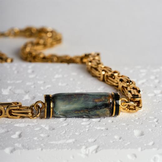 北京仓｜House of Fou-Opulent Deco -海洋色 瓷石 项链［土耳其设计师］ 商品图2