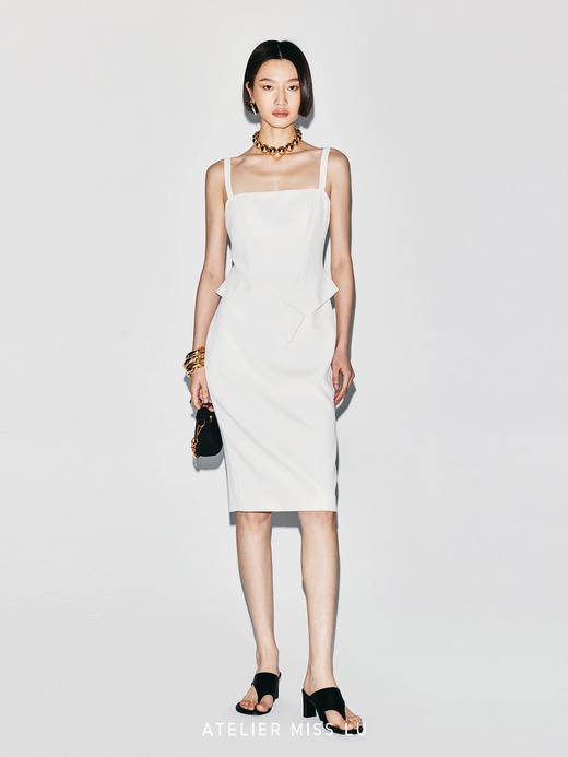 【指尖芭蕾】高腰立体裁片拼接方领连衣裙 商品图4