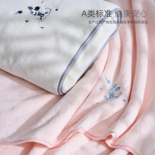 【自提】M Disney 迪士尼 抗静电立体绒超大浴巾 2条装(米/粉) 商品图3