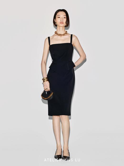 【旋转芭蕾】高腰立体裁片拼接方领连衣裙 商品图4