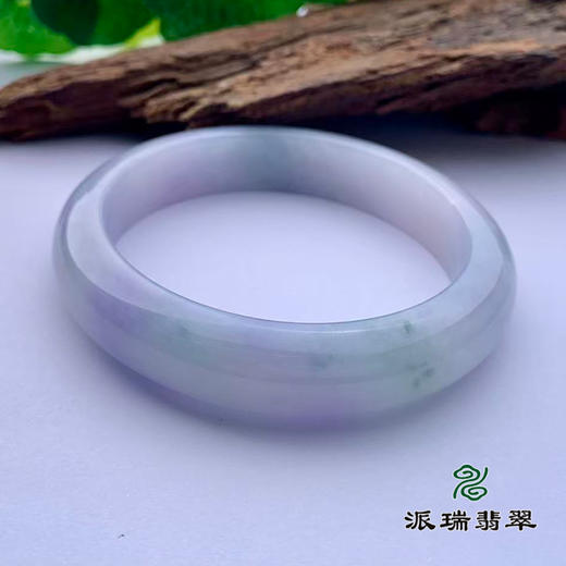 派瑞翡翠 翡翠手镯 糯种 紫色 商品图3