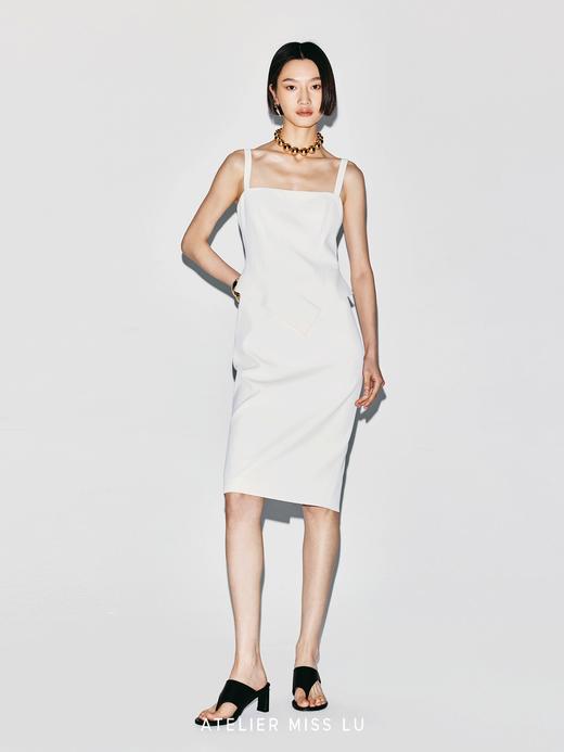 【指尖芭蕾】高腰立体裁片拼接方领连衣裙 商品图2