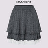 天虹发货：MAXRIENY格雷系穿搭散摆蕾丝拼接短裙羊毛混纺半裙25冬款(货号:MS86SK526) 商品缩略图4