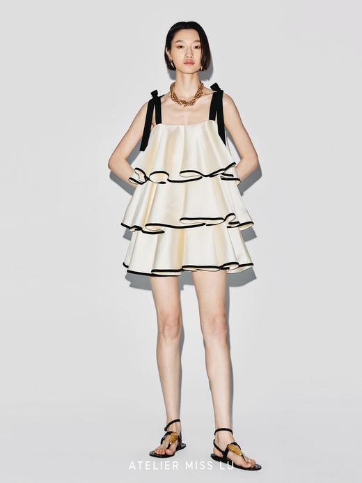 【初识之光】多层拼接光泽感蛋糕连衣裙 商品图1