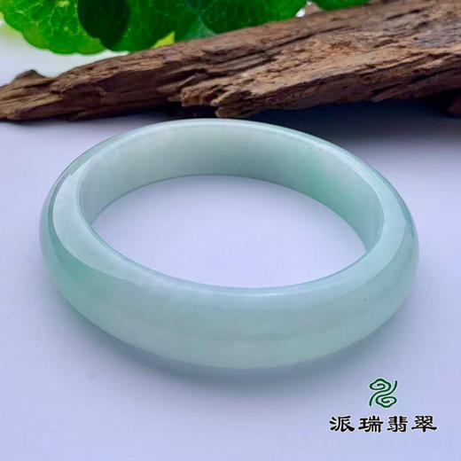 派瑞翡翠 翡翠手镯 糯种 绿色 商品图3