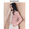 天虹发货：MAXRIENY欧若风穿搭条纹毛针织衫25冬款费尔岛风针织长袖上衣女(货号:MS86SW521) 商品缩略图2