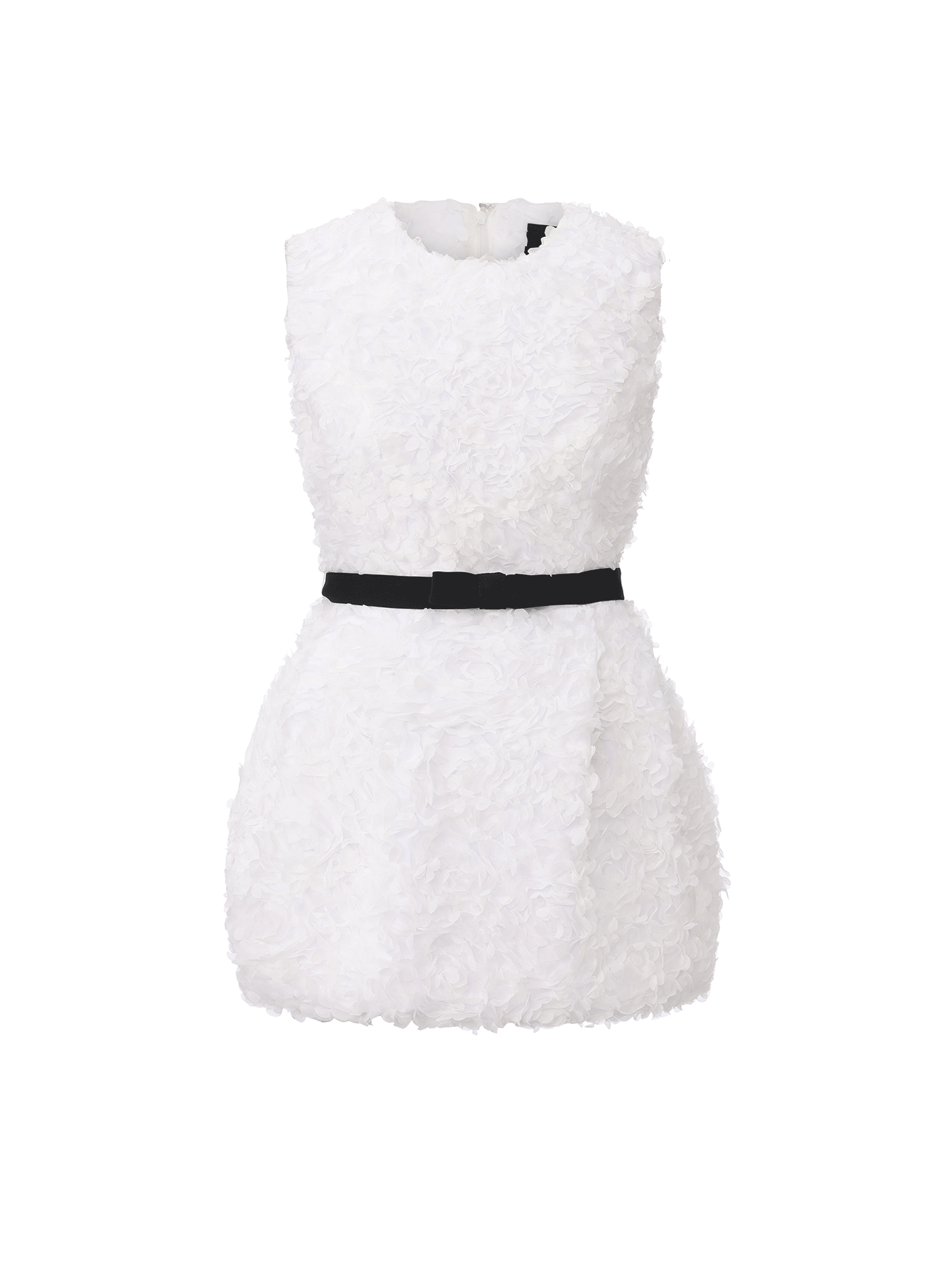 【少女赋格】重工立体花瓣肌理圆弧收口花苞连衣裙