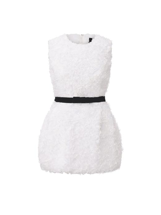 【少女赋格】重工立体花瓣肌理圆弧收口花苞连衣裙 商品图0