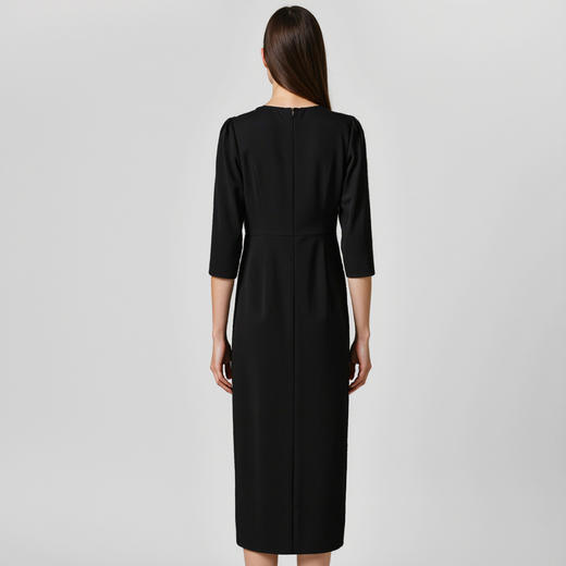 EITIE爱特爱春节新款高级感显瘦过膝订婚敬酒服宴会礼服连衣裙8177804 商品图9