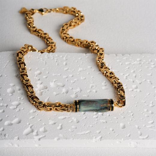 北京仓｜House of Fou-Opulent Deco -海洋色 瓷石 项链［土耳其设计师］ 商品图1