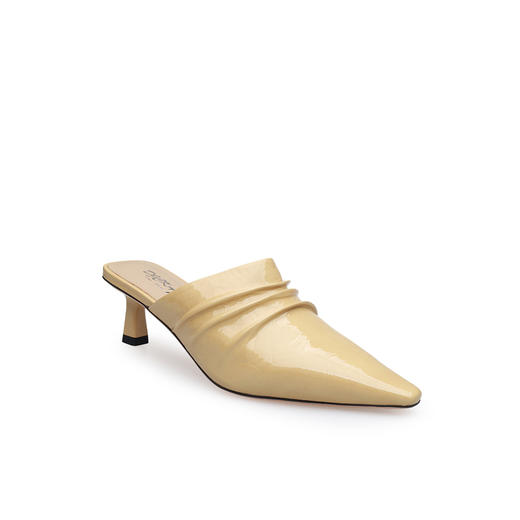 豪麟名鞋迪嘉女鞋穆勒鞋牛移膜革DJYYA61WB004黄色 商品图0