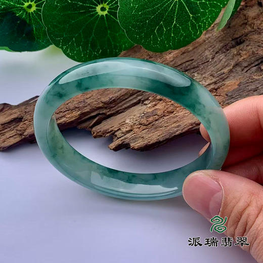 派瑞翡翠 翡翠手镯 糯冰种 飘花 商品图1