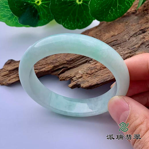 派瑞翡翠 翡翠手镯 糯种 绿色 商品图2