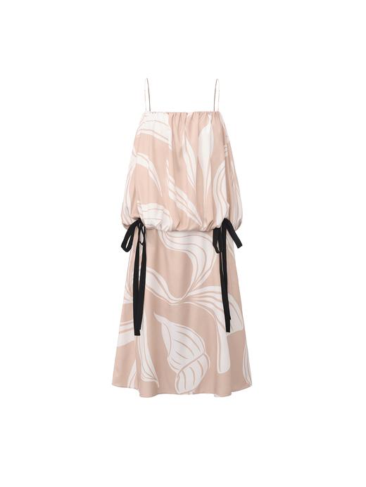 【杜乐丽花园】品牌定染印花花苞吊带连衣裙 商品图0