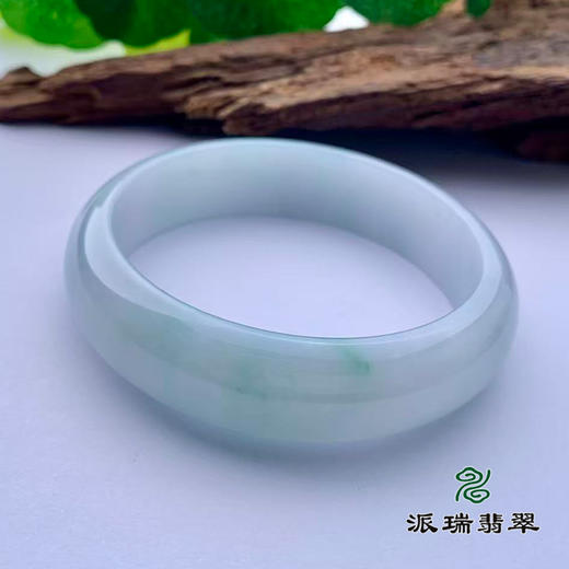 派瑞翡翠 翡翠手镯 糯种 飘花 商品图3