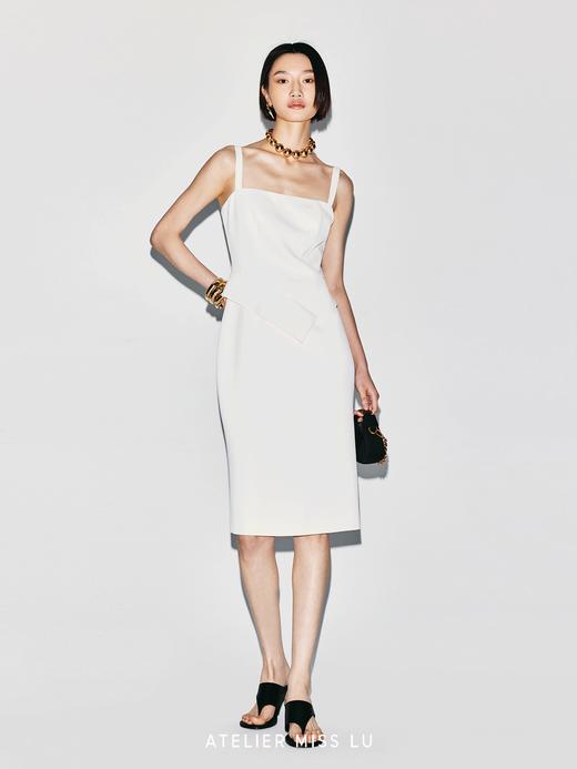 【指尖芭蕾】高腰立体裁片拼接方领连衣裙 商品图1