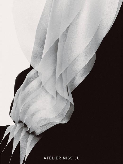 【夜神降临】圆弧薄纱层叠拼接设计小A字连衣裙 商品图2