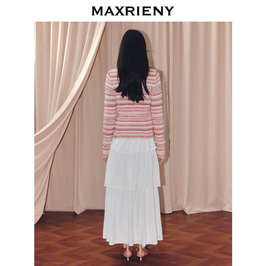 天虹发货：MAXRIENY欧若风穿搭条纹毛针织衫25冬款费尔岛风针织长袖上衣女(货号:MS86SW521) 商品图3