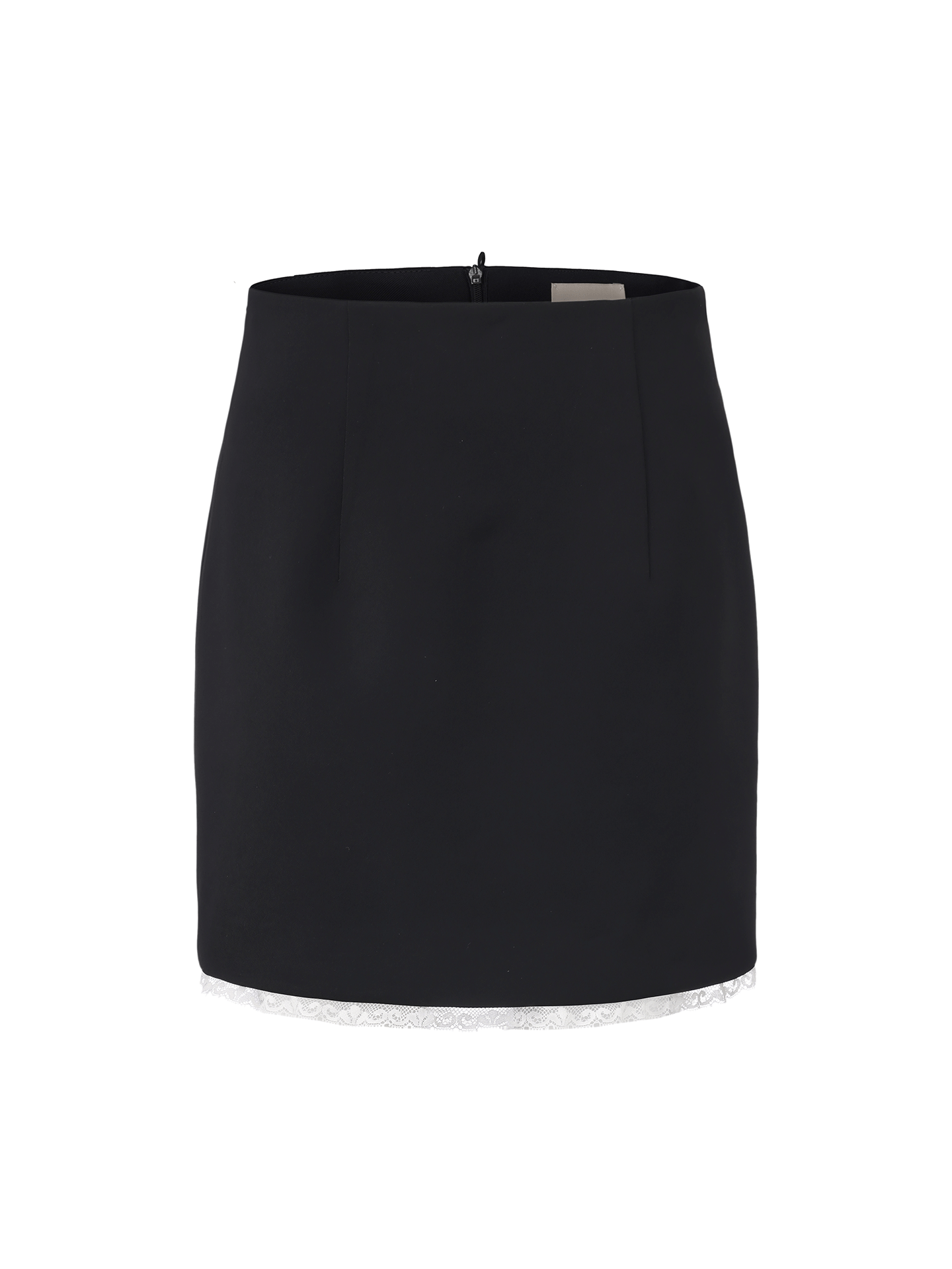 【蕾娅之歌】裙摆蕾丝环绕拼接直身短裙