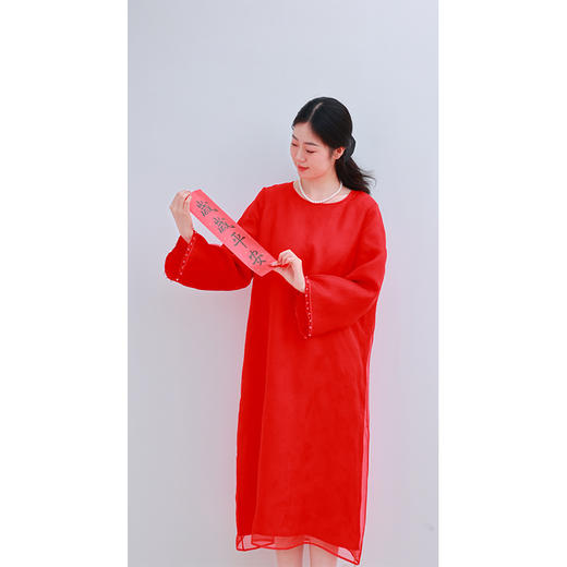 【2026东衣作】新中式连衣裙（25807448见喜-高定款） 商品图4